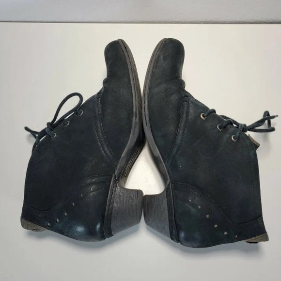 Cobb Hill CBD15ST Aria Ankle Black Leather Chukka Booties Boots Women's US 6 M - Picture 3 of 7